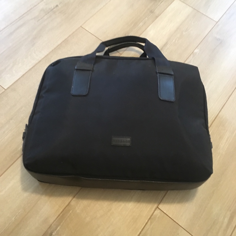 Versace Laptop Black Zippered Case Bag